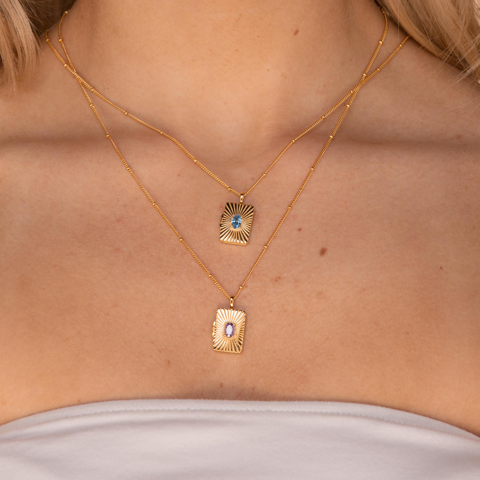 I am Worthy Locket Necklace Gold