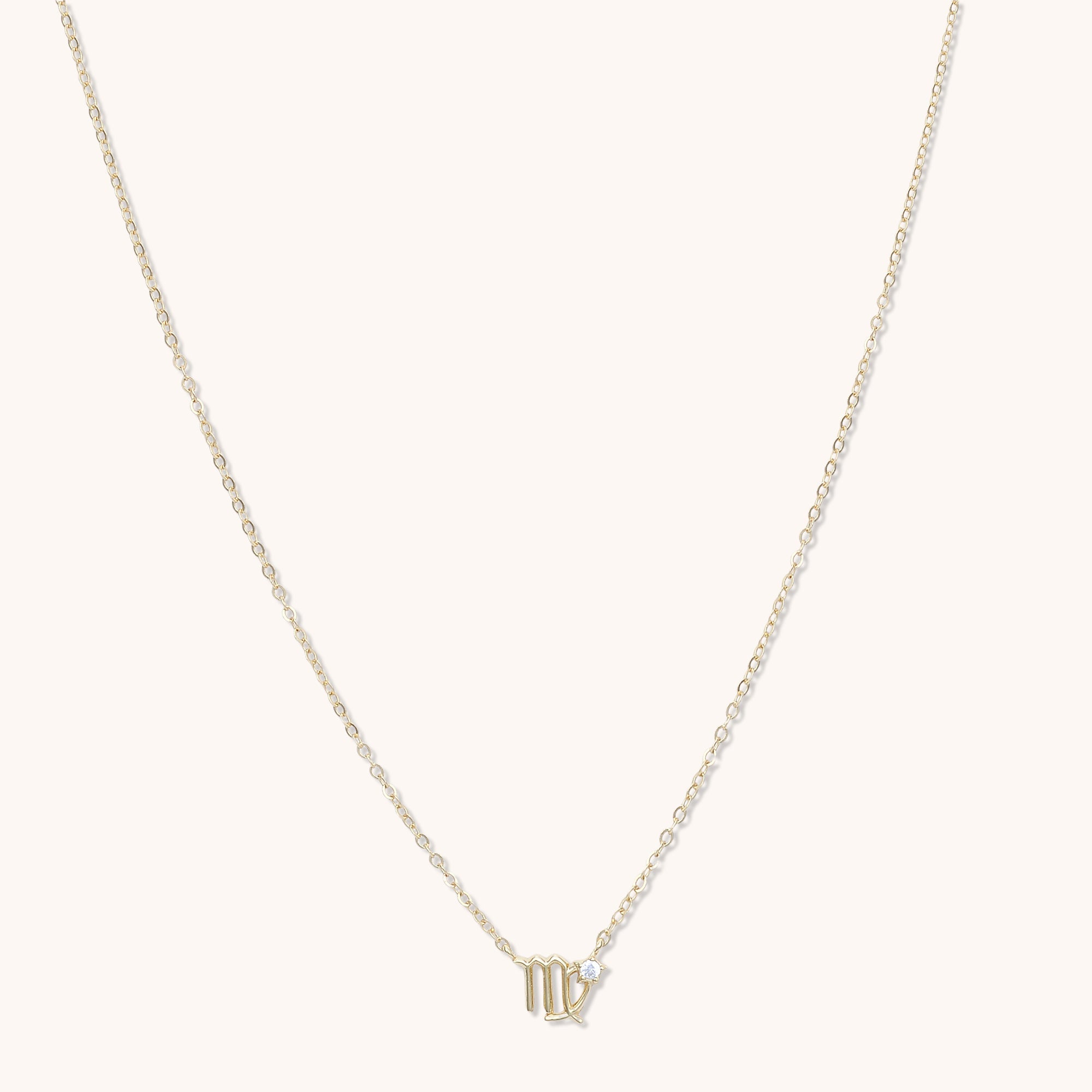 Virgo Star Sign Necklace Rose Gold