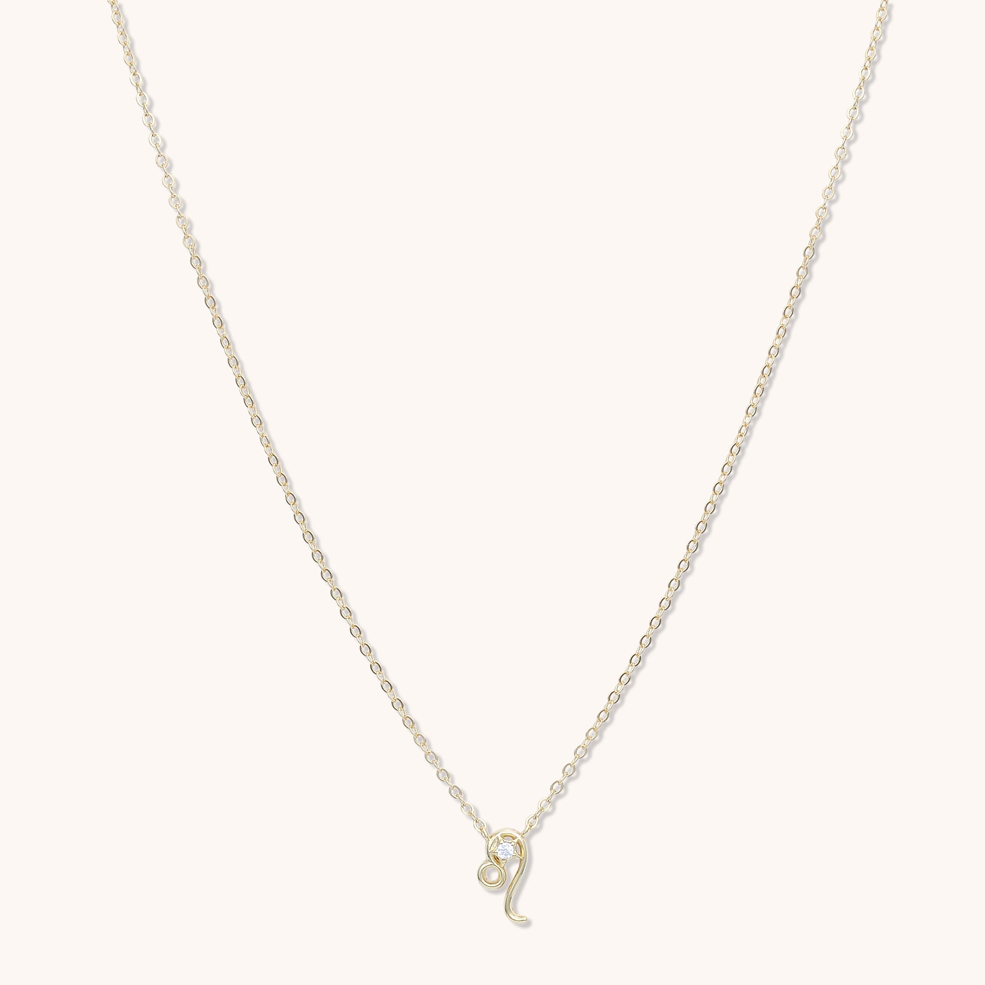 Leo Star Sign Necklace Rose Gold