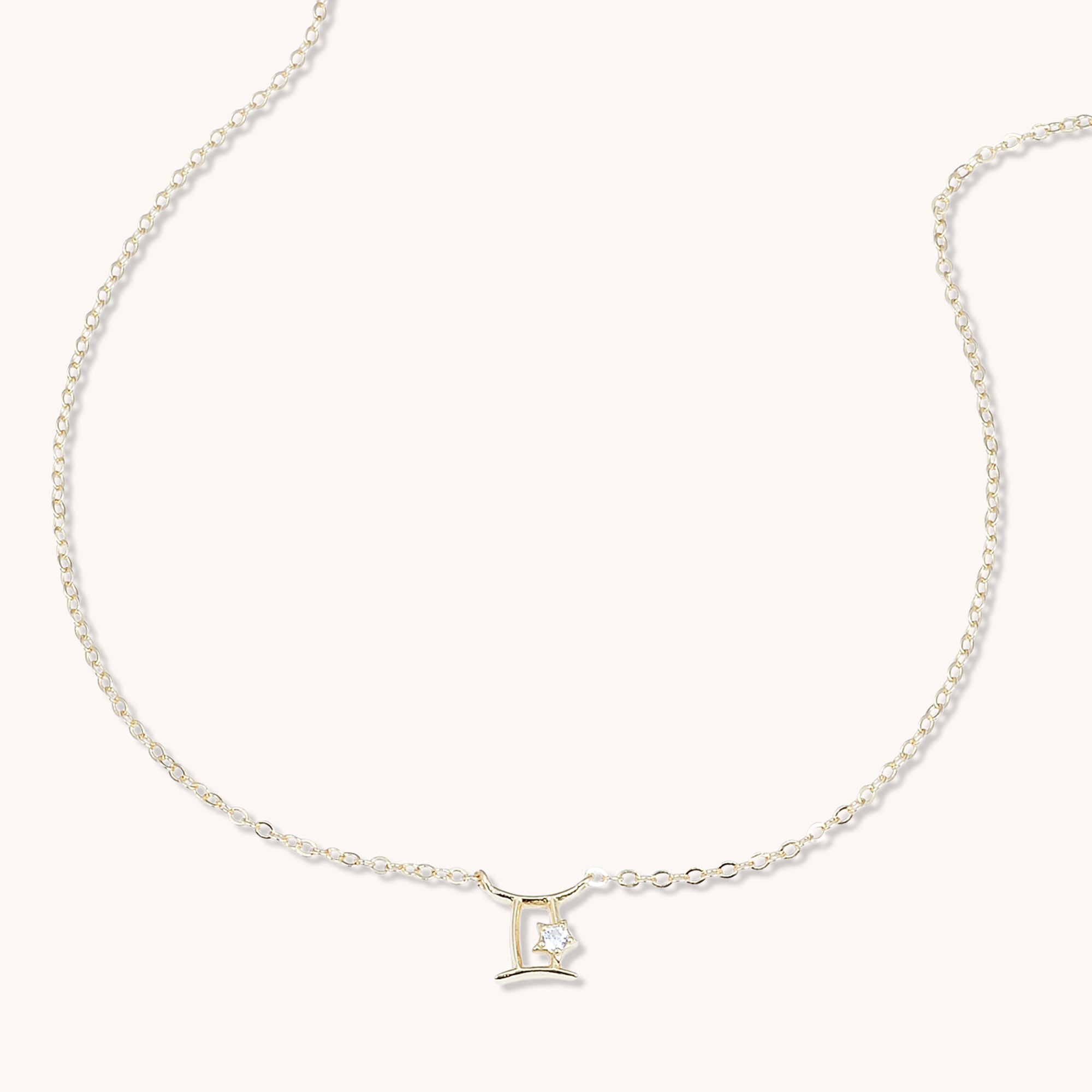 Gemini Star Sign Necklace Gold