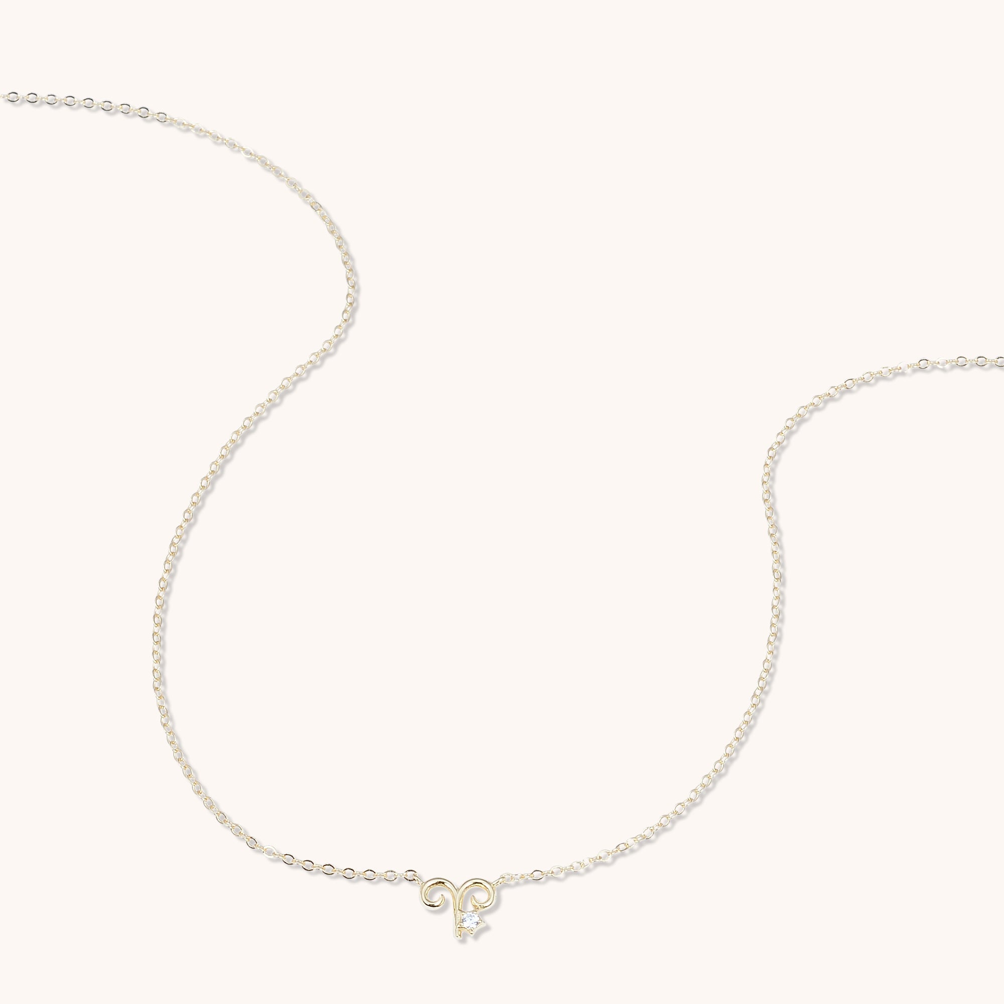 Aries Star Sign Necklace Rose Gold