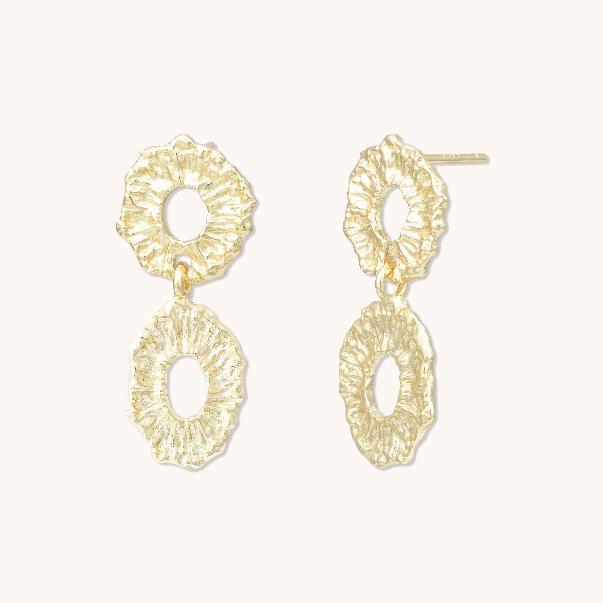 Molten Link Earrings Gold