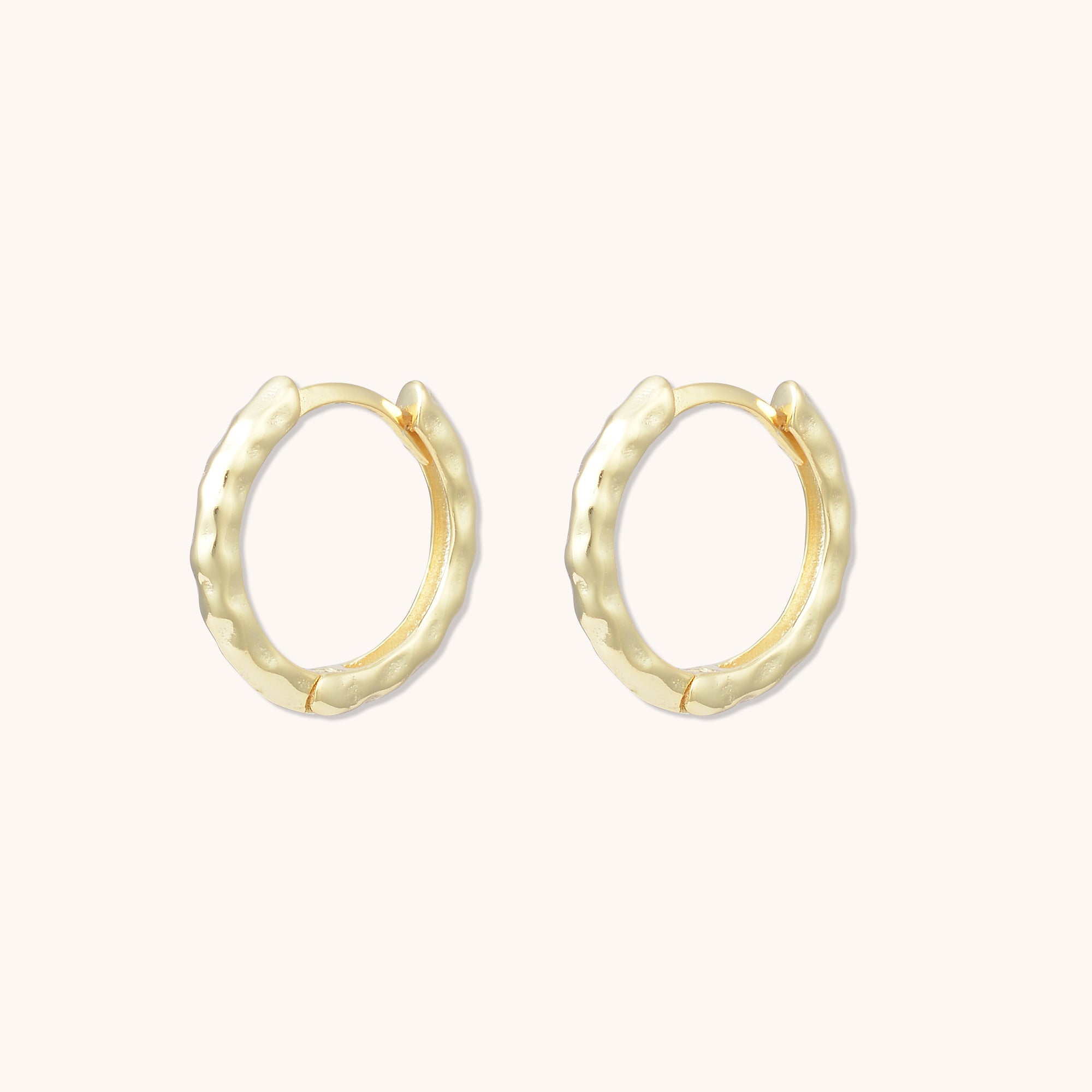 Molten Huggie Hoop Earrings Gold