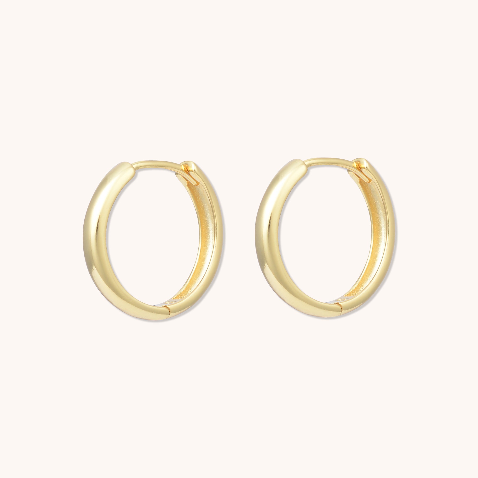 Large Classic Huggie Earrings Gold