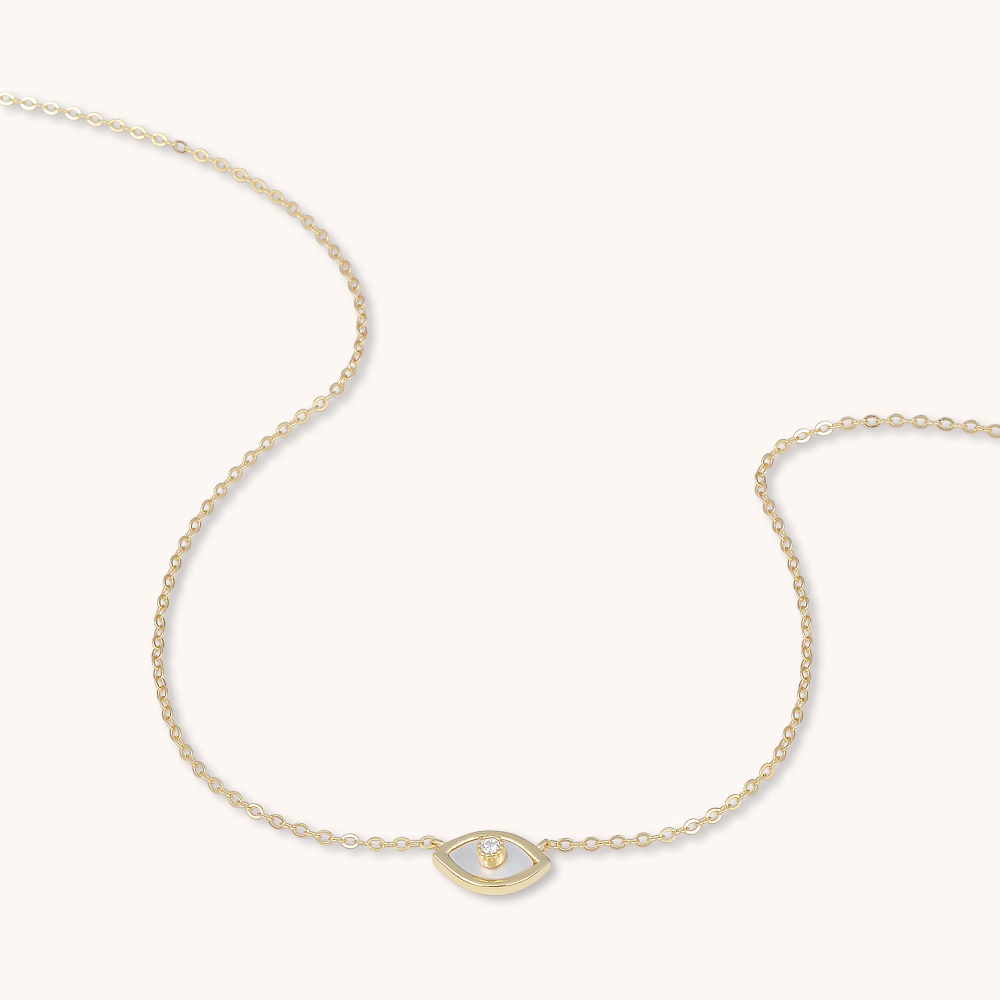 Evil Eye Opal Sapphire Necklace Gold