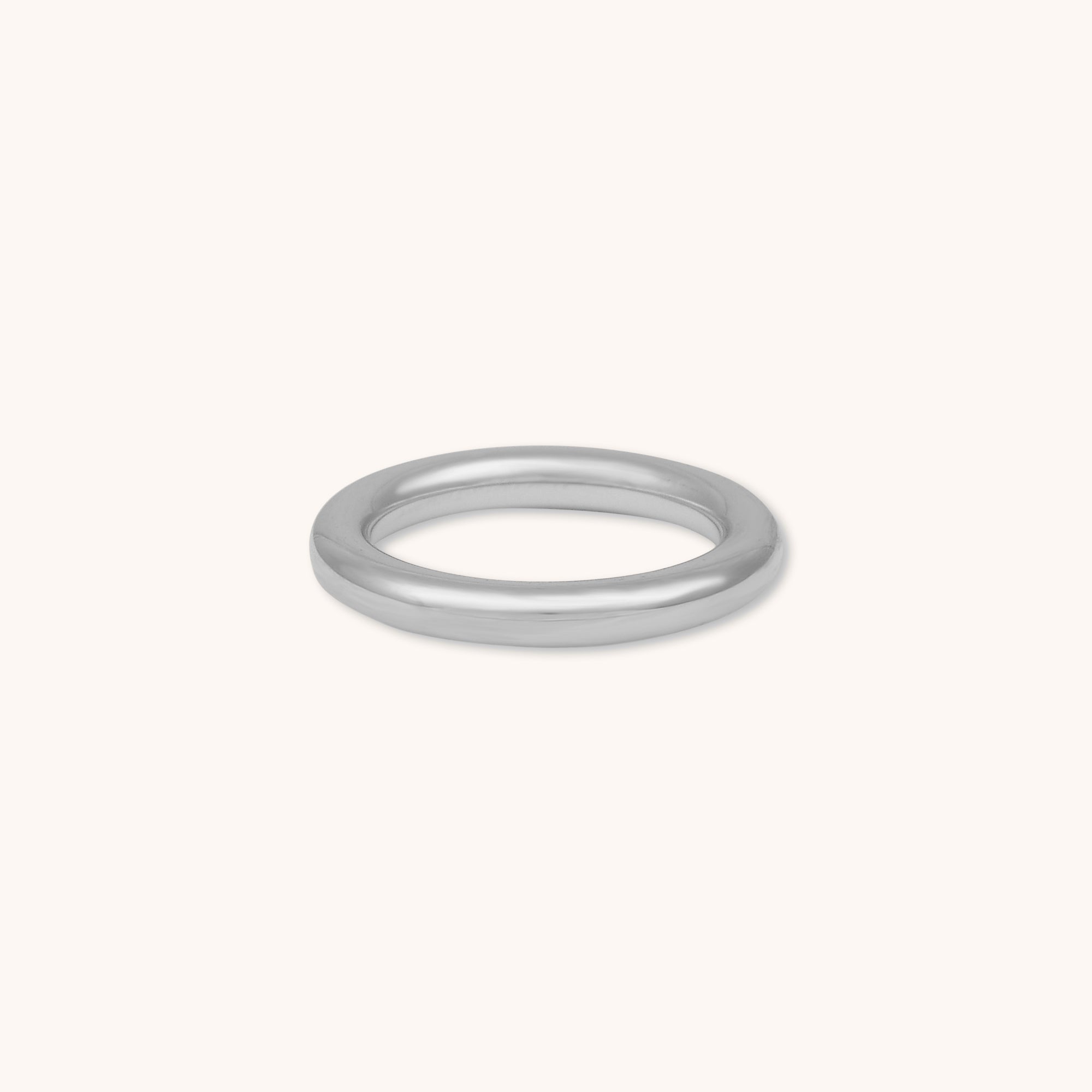 Serene Stacking Ring Band Silver