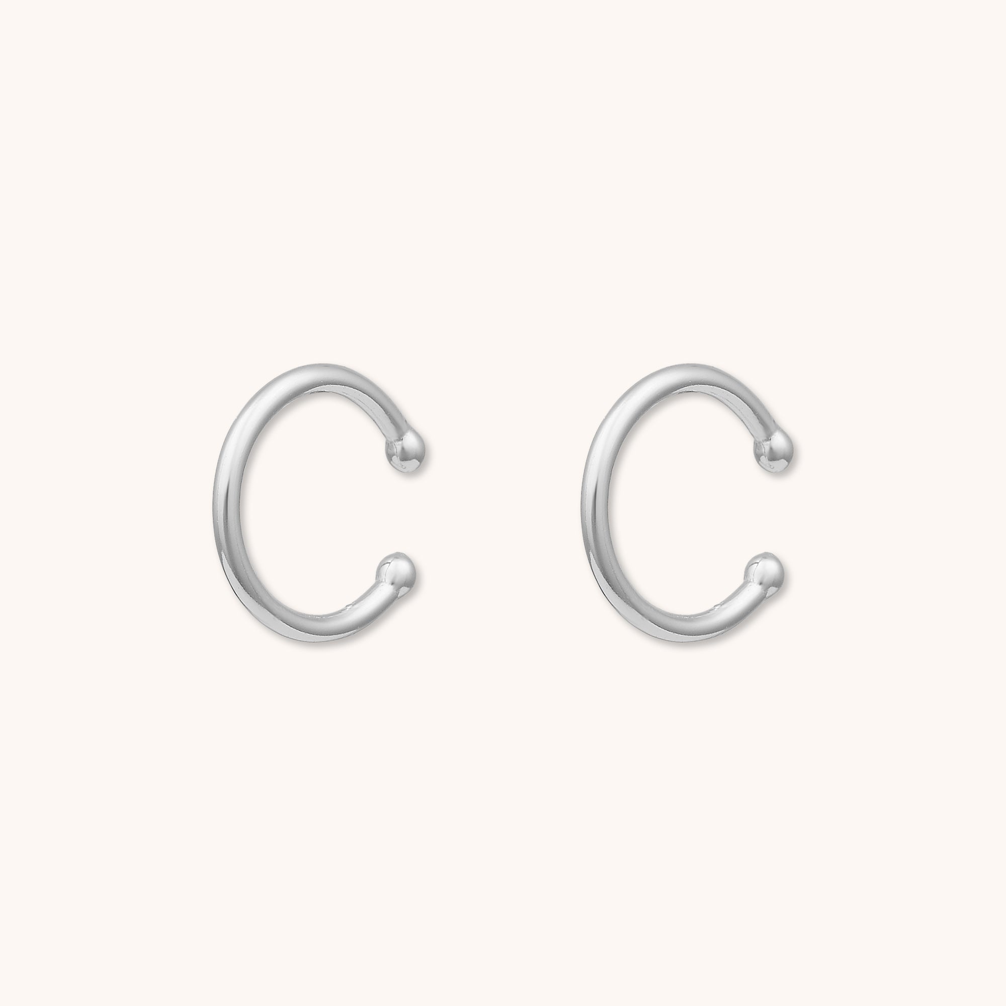 Classic Ear Cuff Earrings Silver